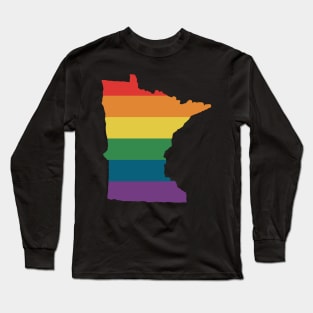 Minnesota State Rainbow Long Sleeve T-Shirt